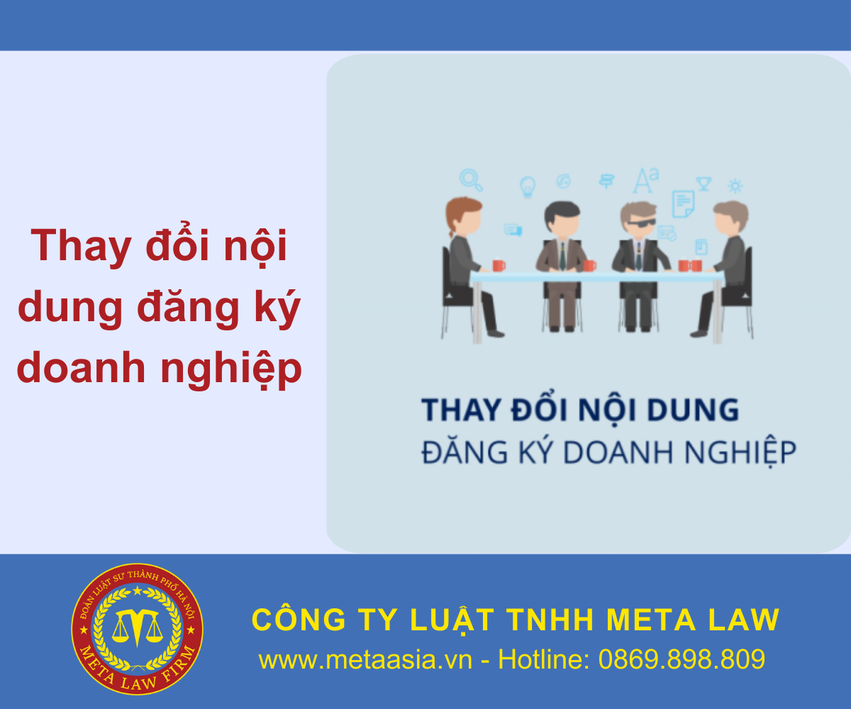 Thay đổi nội dung đăng ký doanh nghiệp