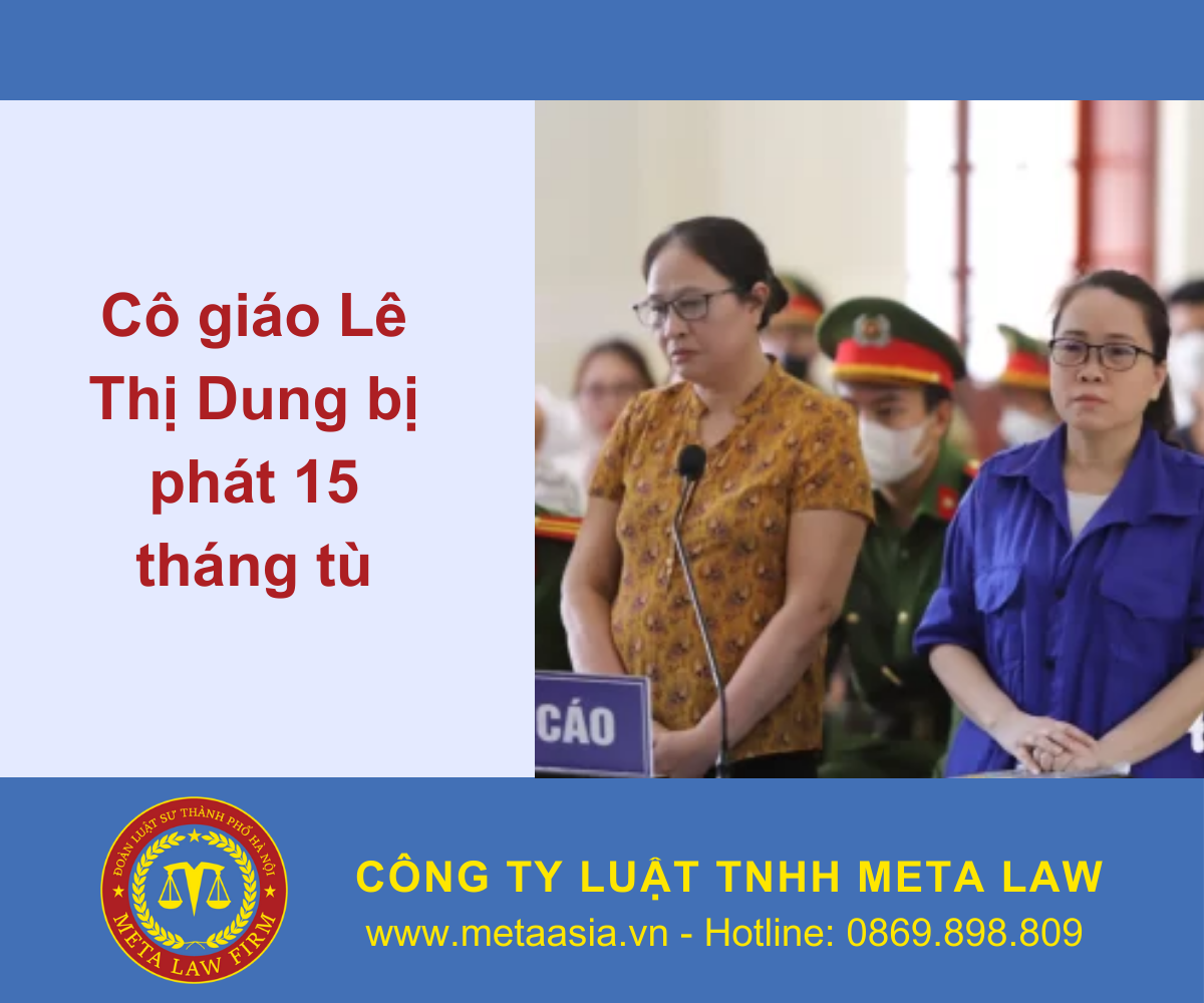 Cô giáo Lê Thị Dung bị phát 15 tháng tù